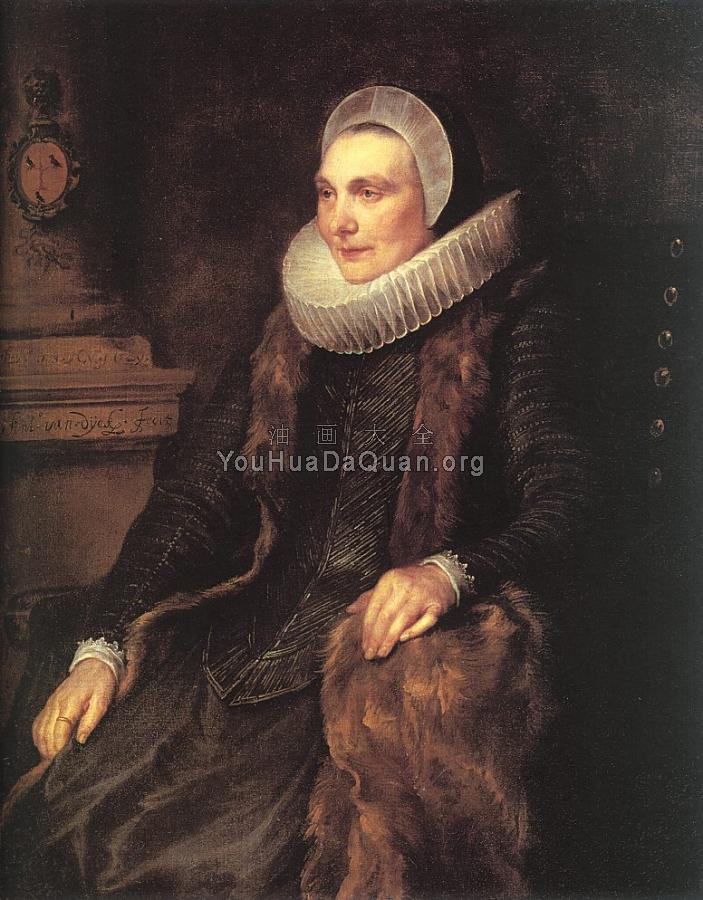 Maria Bosschaerts, Wife of Adriaen Stevens - 安东尼·凡·戴克